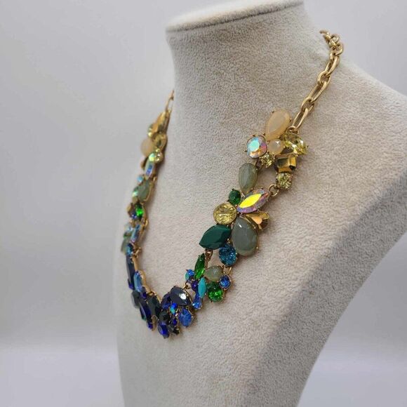 J Crew Sea Glass Ombre Crystal Necklace - Picture 5 of 10